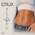 Opal Celestial Titanium Belly Ring