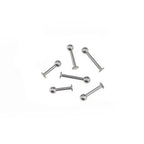 6PCS Flat Back Stainless Steel Tongue Stud Set - 6PCS Flat Back Stainless Steel Tongue Stud Set - 8mm & 10mm & 12mm by CRUXJEWELRY