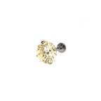 8mm Firework-Cut CZ Titanium Ear Studs - 8mm Firework-Cut CZ Titanium Ear Studs - Yellow / 6mm by CRUXJEWELRY
