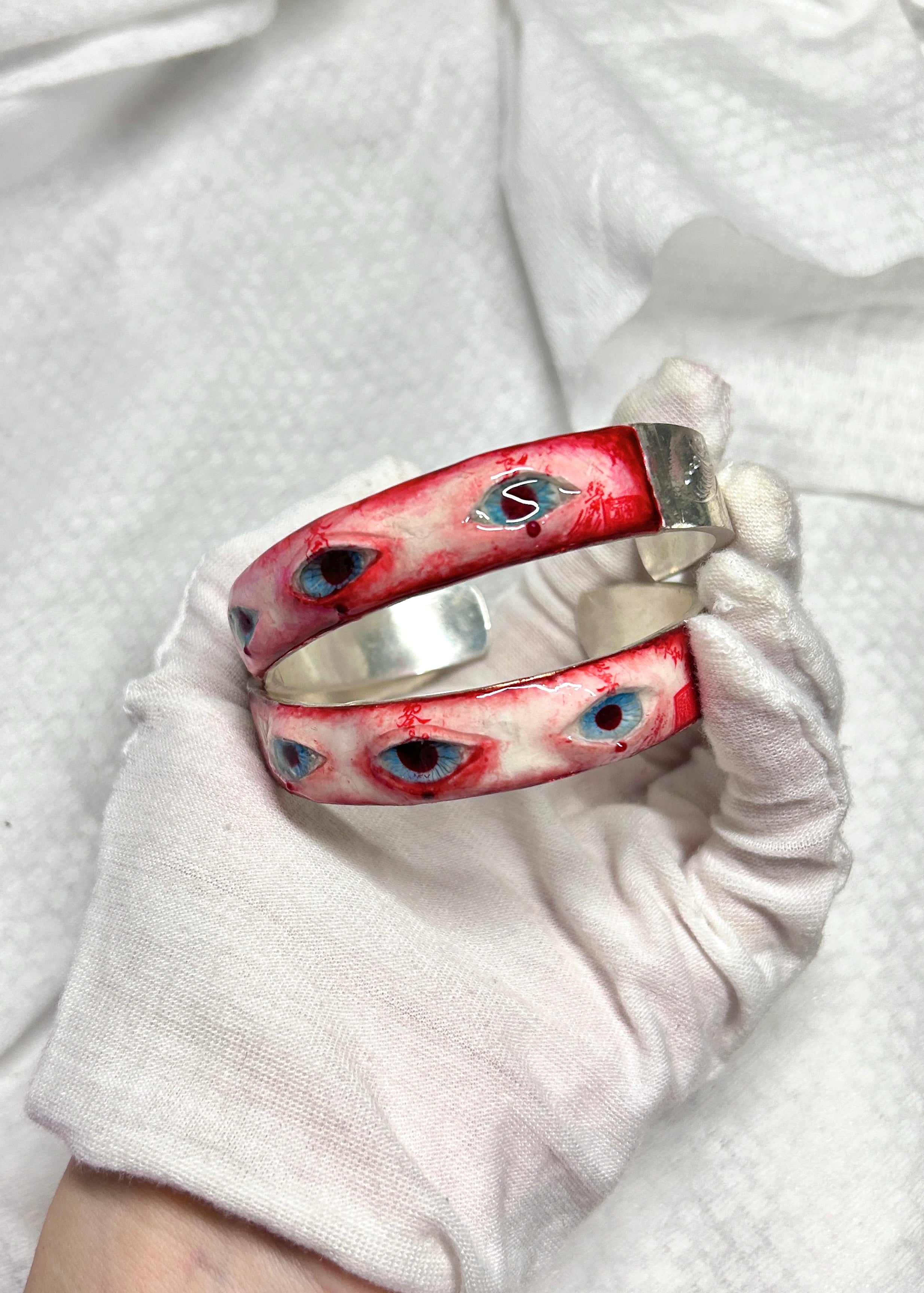 Cthulhu Eye - Crimson Fixated Bracelet (1PCS) - Cthulhu Eye - Crimson Fixated Bracelet (1PCS) - Default Title by CRUXJEWELRY