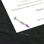 Rainbow Diamond CZ Pendant Internally Threaded Titanium Studs - Rainbow Diamond CZ Pendant Internally Threaded Titanium Studs - White / 6mm by CRUXJEWELRY