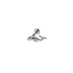 Lucky Koi Internally Threaded Titanium Studs - Lucky Koi Internally Threaded Titanium Studs - Sliver / 6mm by CRUXJEWELRY