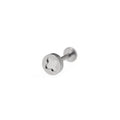 Screw Top Internally Threaded Titanium Lip Ring - Screw Top Internally Threaded Titanium Lip Ring - Cross / 6mm by CRUXJEWELRY
