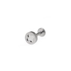 Screw Top Internally Threaded Titanium Lip Ring - Screw Top Internally Threaded Titanium Lip Ring - Cross / 6mm by CRUXJEWELRY