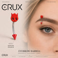 Crux - Red Little Demon Stainless Steel Rook Stud