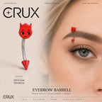Crux - Red Little Demon Stainless Steel Rook Stud