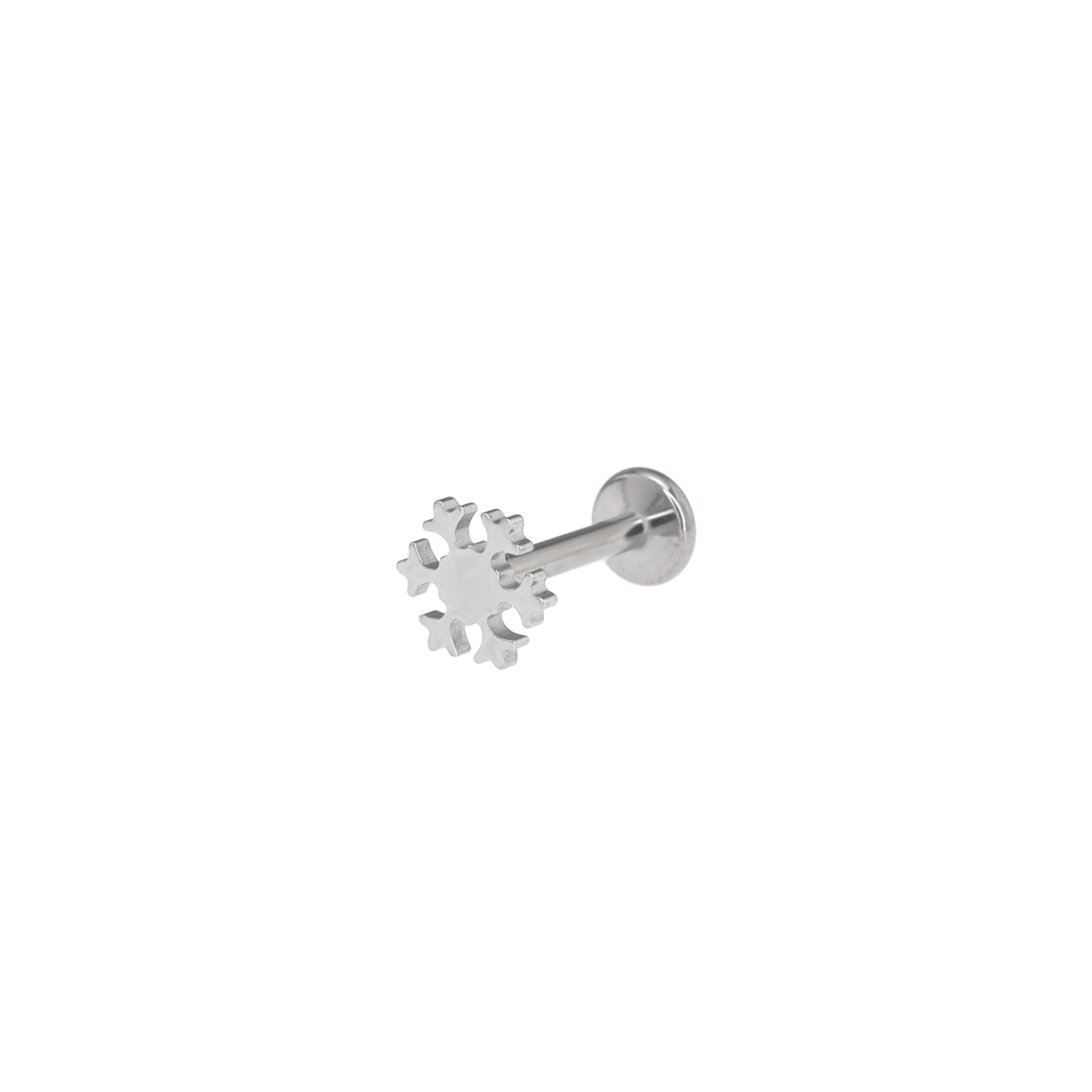 Mini Snowflake Titanium Ear Studs - Mini Snowflake Titanium Ear Studs - Sliver / 6mm by CRUXJEWELRY