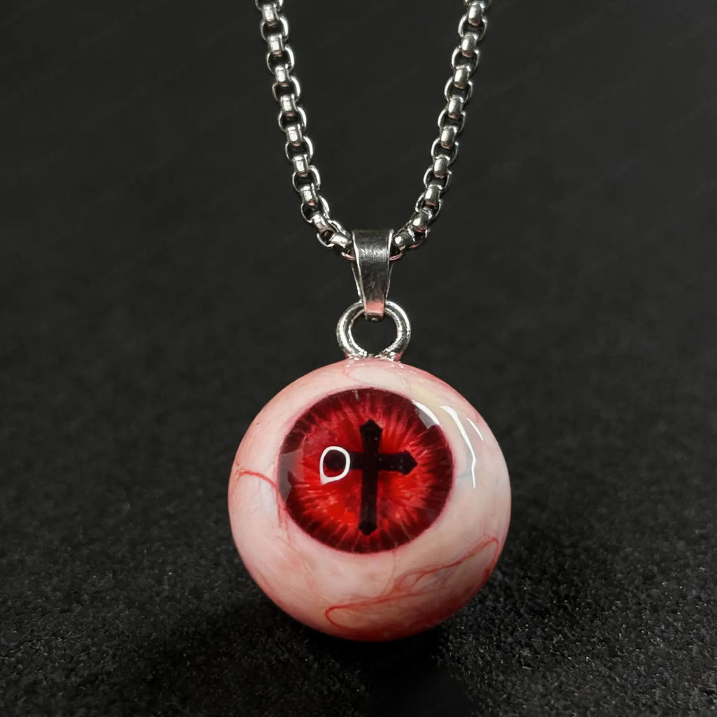 Cthulhu-Auge – Halskette mit blutiger Doppelpupille