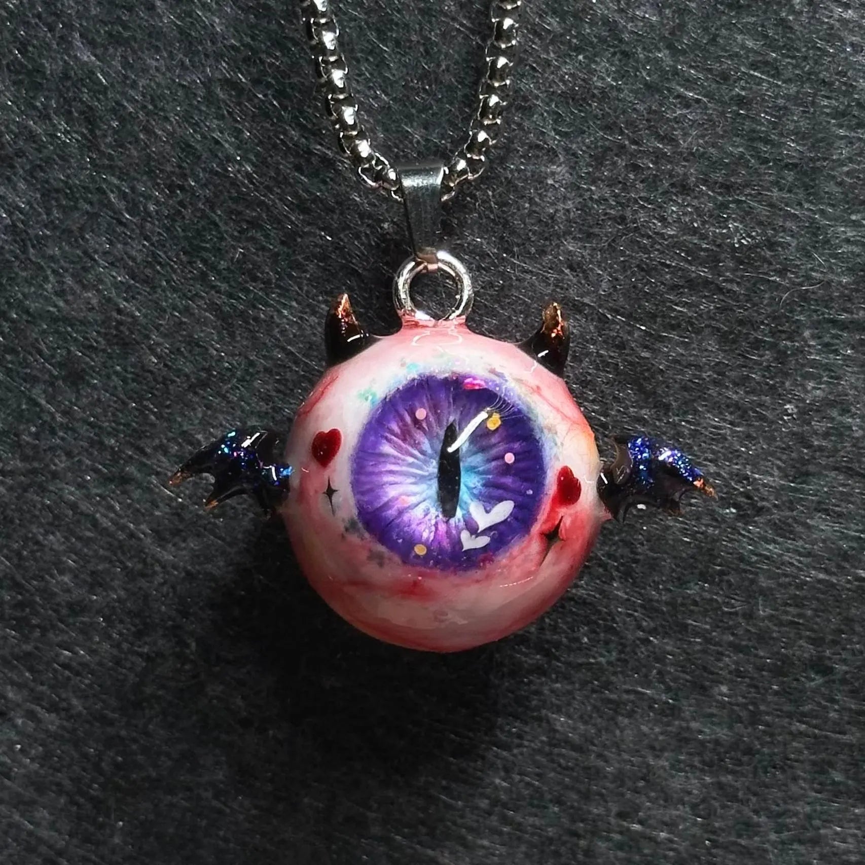 "Succubus" Little Devil Eyeball Pendant - Vertical Pupil