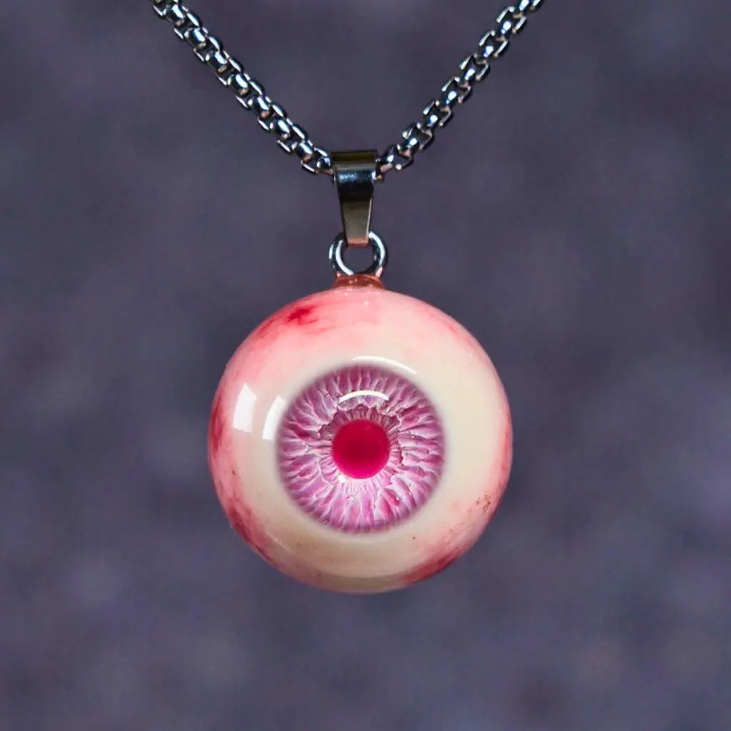 Realistic Glass Eye Necklace - 9 Color Options