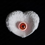 "The Captive" Caged Blue Eye Necklace - Geometric Silver Frame