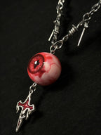 Cthulhu-Auge – Halskette mit blutiger Doppelpupille