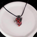 "Eternal Devotion" Bleeding Anatomical Heart - Rose & Chain Detail