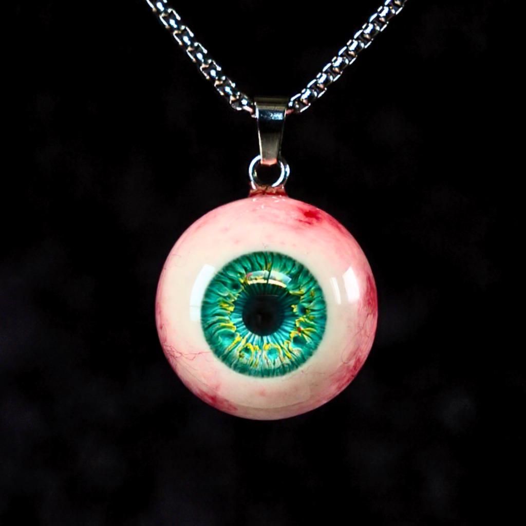 Cthulhu-Auge – Halskette mit blutiger Doppelpupille