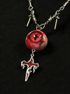 Cthulhu-Auge – Halskette mit blutiger Doppelpupille