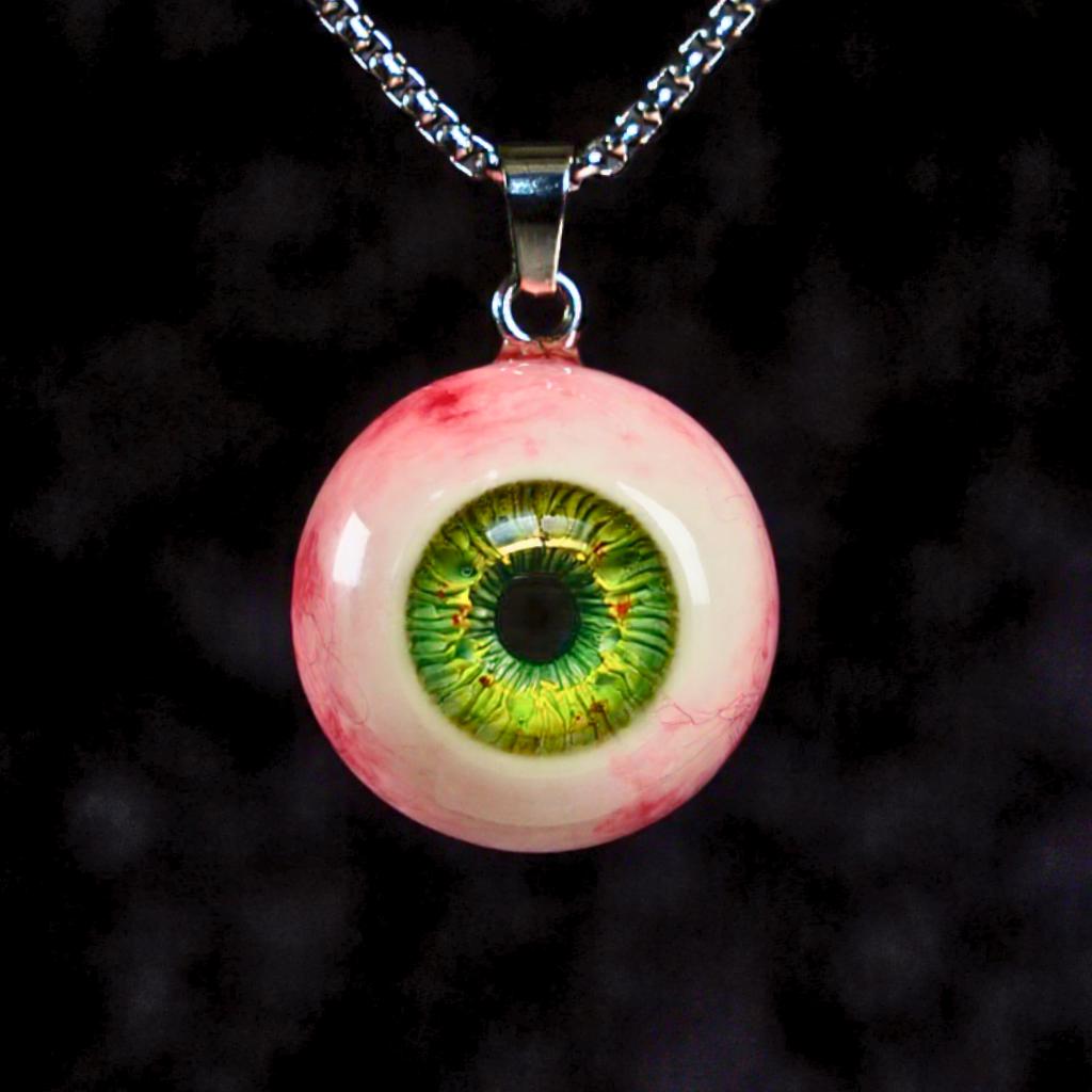 Cthulhu-Auge – Halskette mit blutiger Doppelpupille