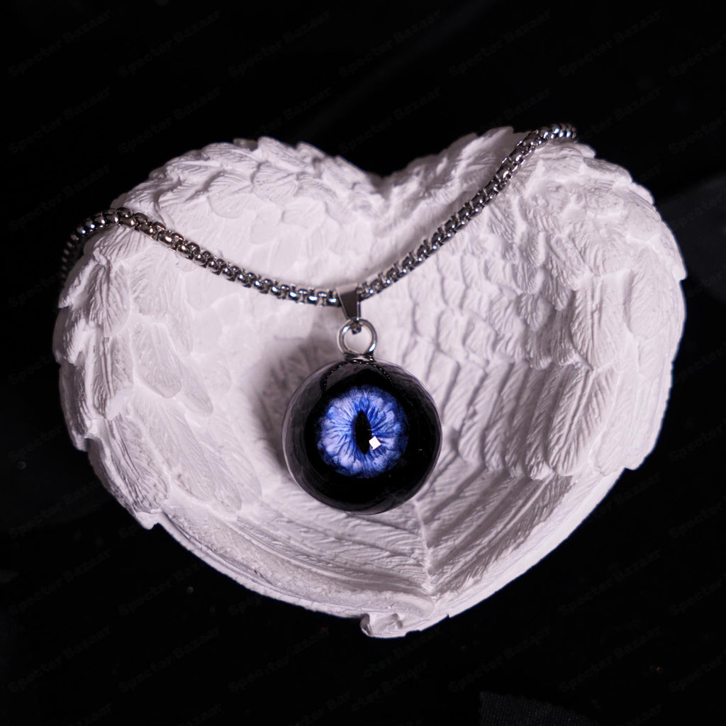 "Lover's Dream" Glitter Heart Eye Necklace - 9 Color Options