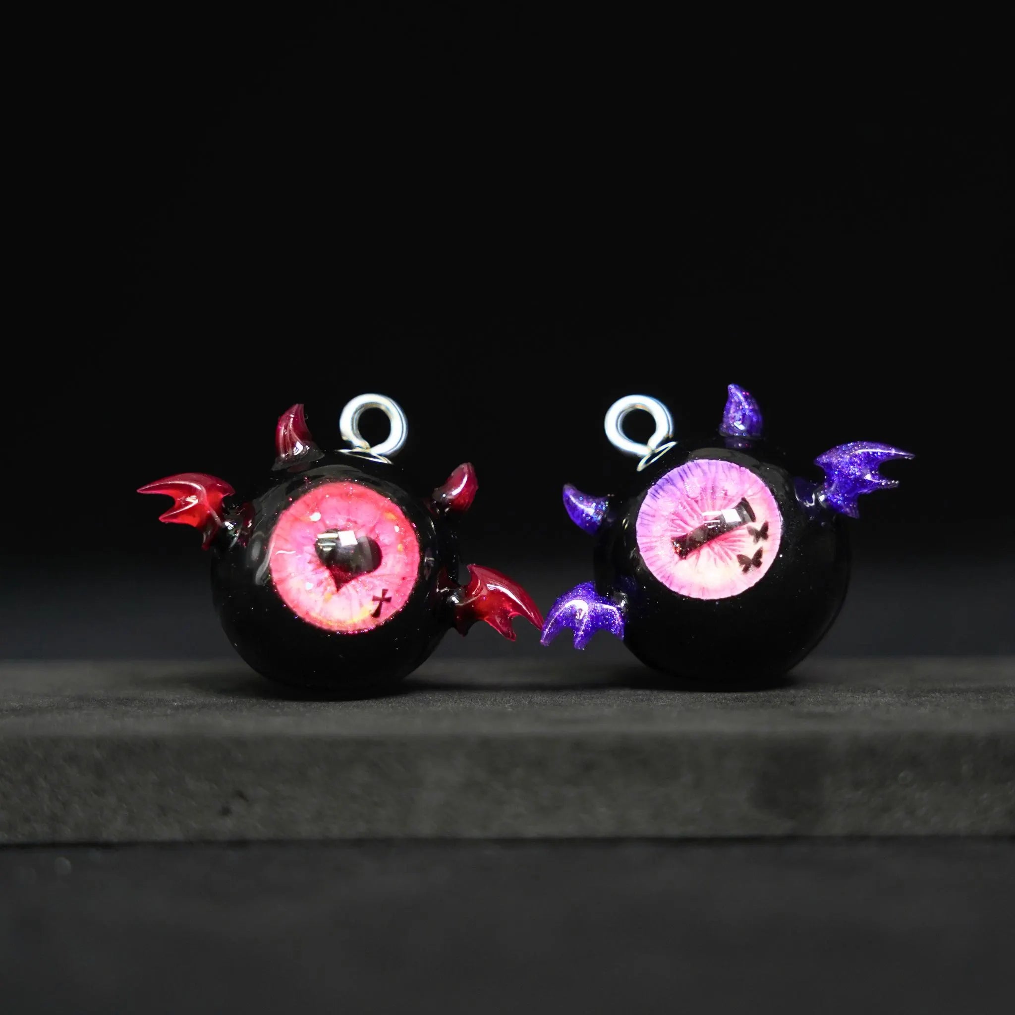 "Midnight Demon" Black Sclera Eyeball Necklace