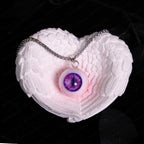 "Lover's Dream" Glitter Heart Eye Necklace - 9 Color Options