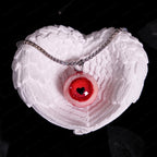 "Lover's Dream" Glitter Heart Eye Necklace - 9 Color Options