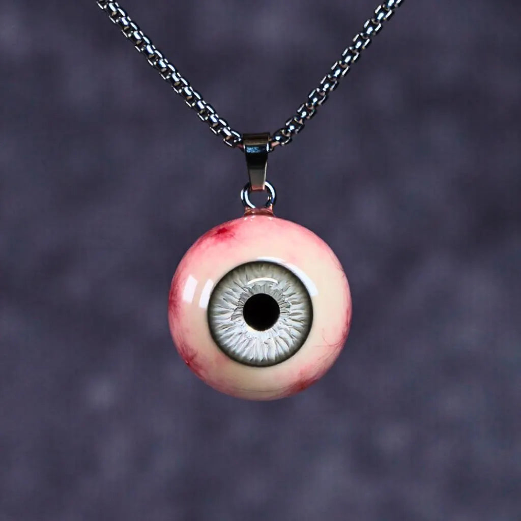 Realistic Glass Eye Necklace - 9 Color Options