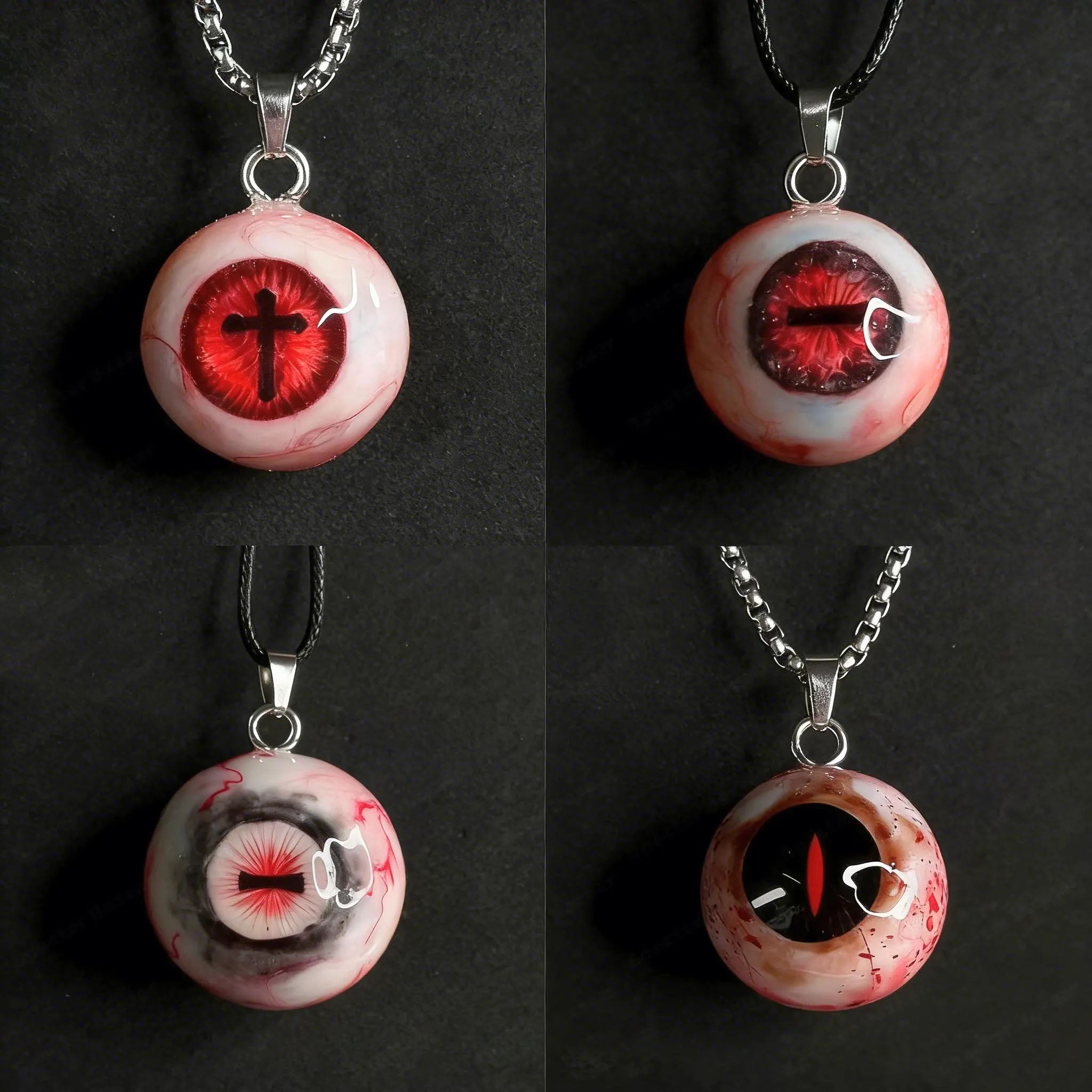 "Ocular Powers" Mixed Pupil Necklace Collection - Cross, Sage & Beast