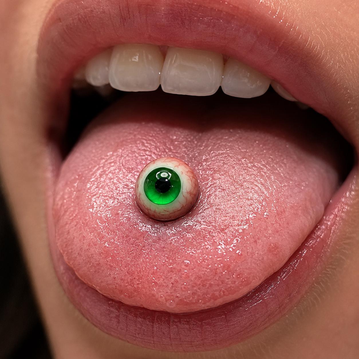 Cthulhu Eye - Luminous Titanium Eyeball | Ear/Tongue/Lip Studs