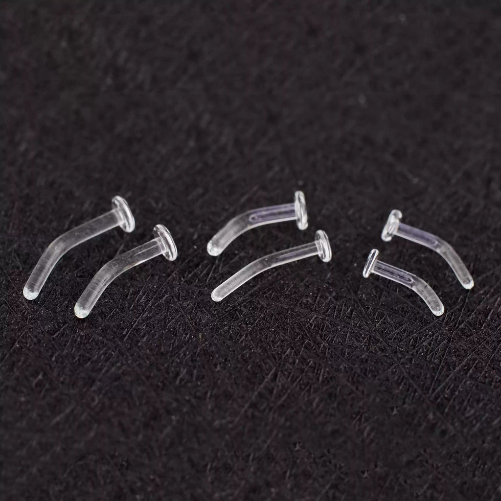6PCS L-shaped 16G Glass Needle Invisible Rod Puncture Nail Set - 6PCS L-shaped 16G Glass Needle Invisible Rod Puncture Nail Set - 14G SET by CRUXJEWELRY