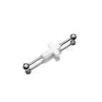 CRUX- Dark 3D Cross Stainless Steel Industrial Barbell - CRUX- Dark 3D Cross Stainless Steel Industrial Barbell - White / 1.2mm/16G by CRUXJEWELRY