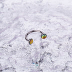 Colorful Dreamy Oil Resin Horseshoe Ring - Colorful Dreamy Oil Resin Horseshoe Ring - Deep Brown / 8 mm by CRUXJEWELRY