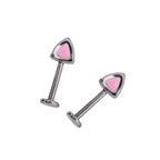 Paws & Purrs - Blue and Pink Cat Ear Stainless Steel Internally Threaded Helix Studs - Paws & Purrs - Blue and Pink Cat Ear Stainless Steel Internally Threaded Helix Studs - Pink / Set / 6mm by CRUXJEWELRY