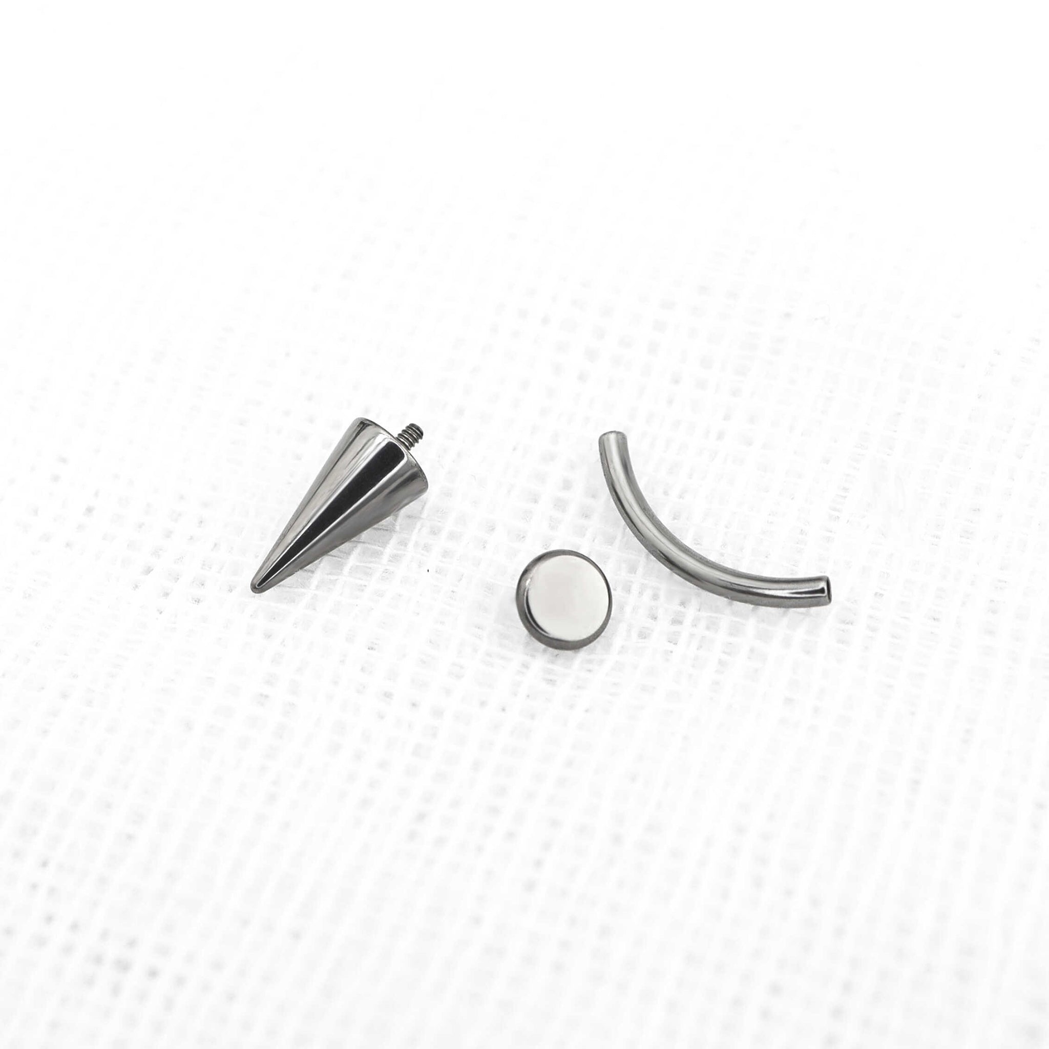 Flat Back Spike Titanium Studs - Flat Back Spike Titanium Studs - 4mm / 6mm by CRUXJEWELRY