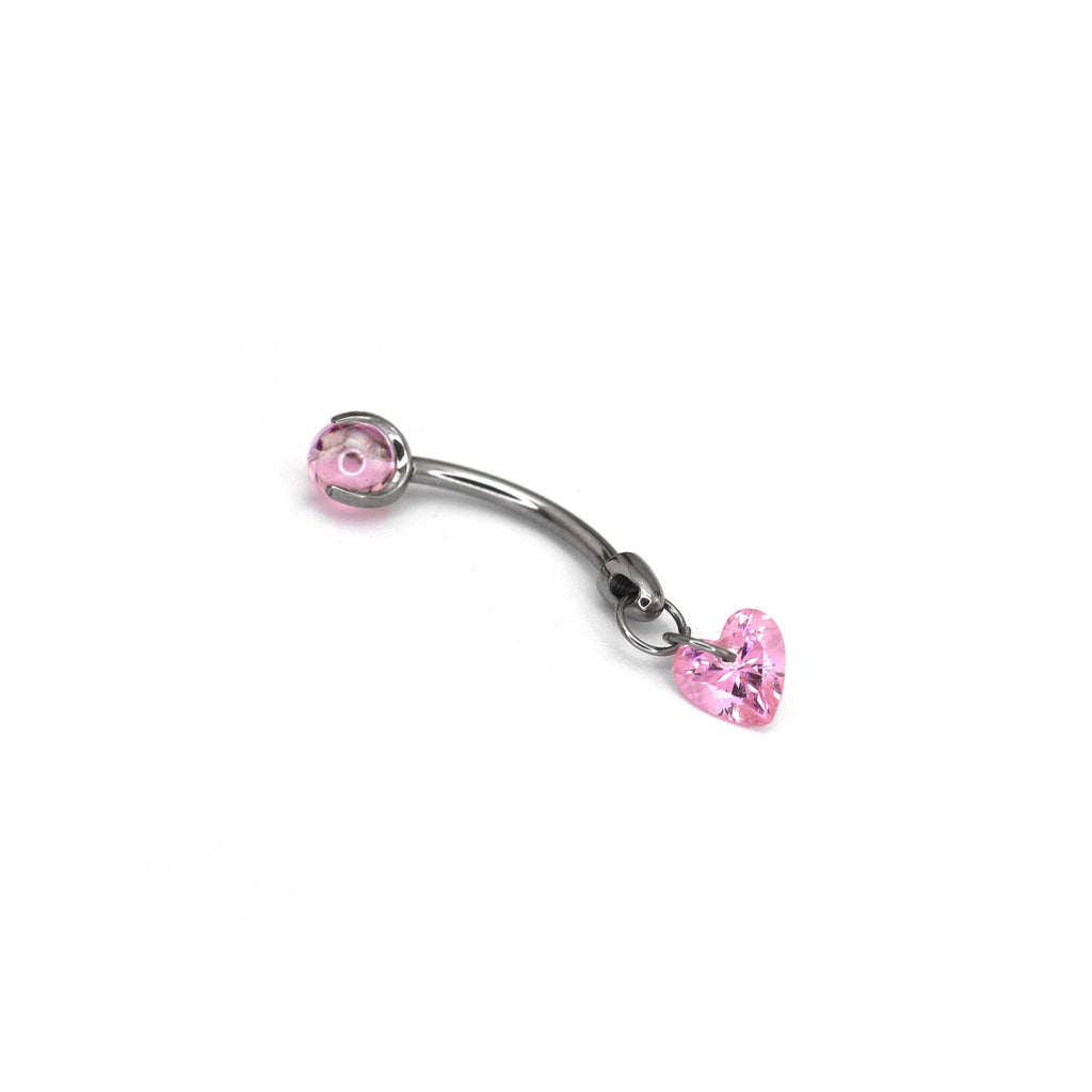 Magic Crystal Ball Titanium Rook/Eyebrow Studs - Magic Crystal Ball Titanium Rook/Eyebrow Studs - Pink / 6mm by CRUXJEWELRY