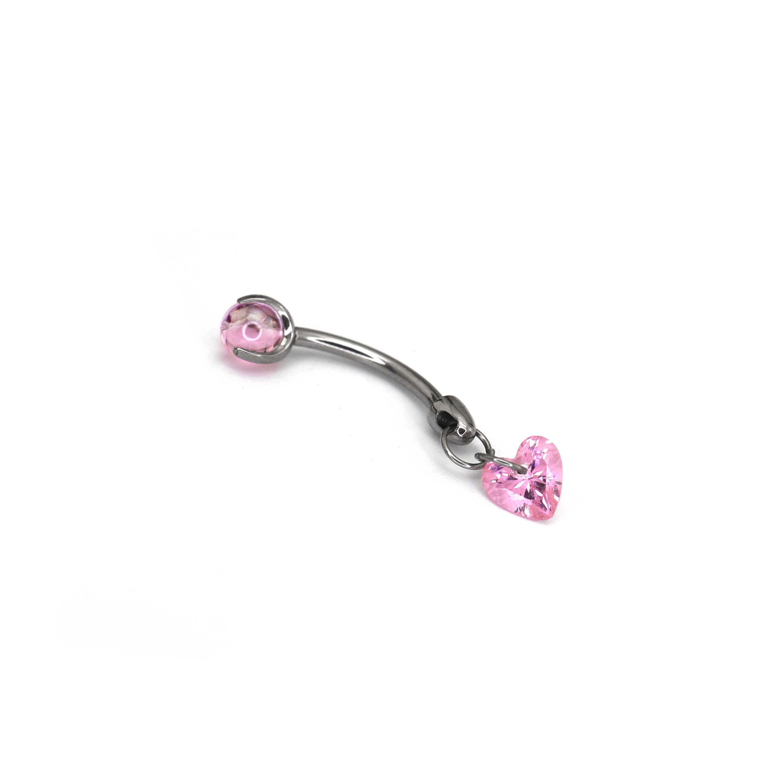 Magic Crystal Ball Titanium Rook/Eyebrow Studs - Magic Crystal Ball Titanium Rook/Eyebrow Studs - Pink / 6mm by CRUXJEWELRY