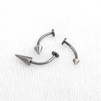 Flat Back Spike Titanium Studs - Flat Back Spike Titanium Studs - 4mm / 6mm by CRUXJEWELRY