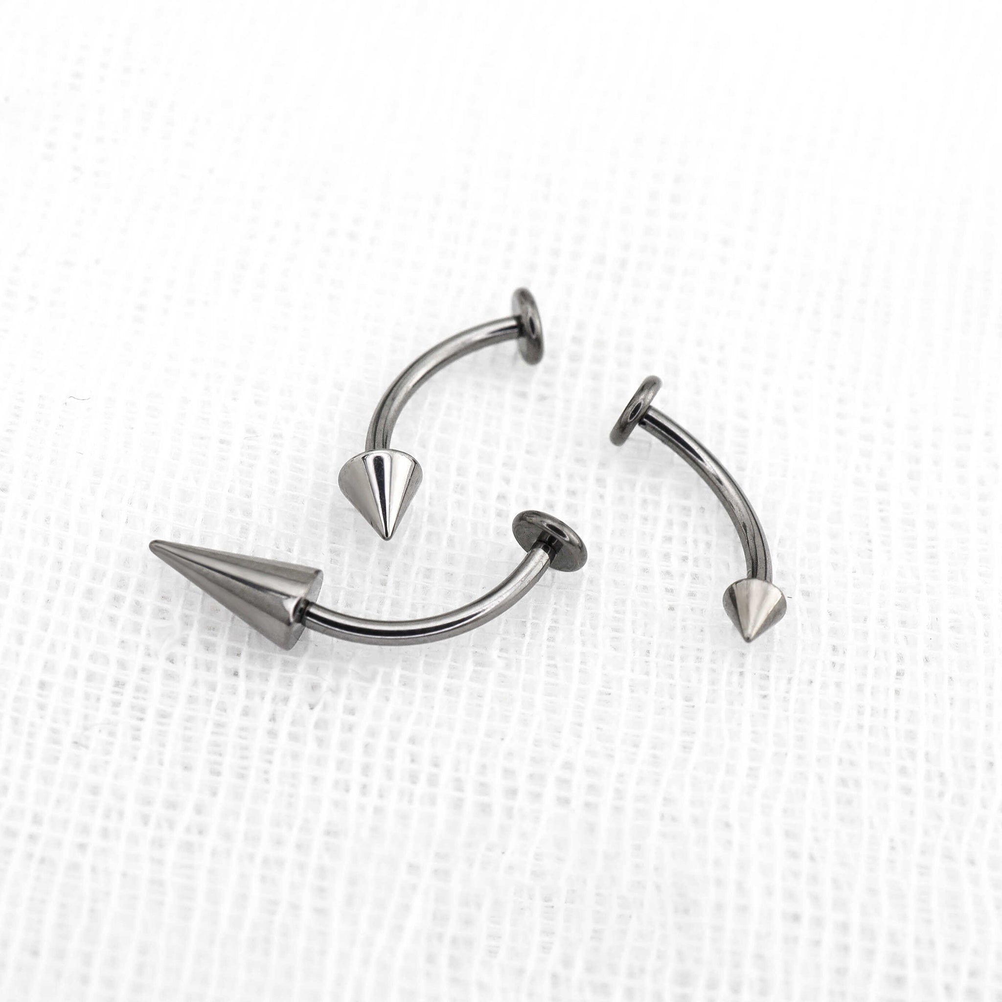 Flat Back Spike Titanium Studs - Flat Back Spike Titanium Studs - 4mm / 6mm by CRUXJEWELRY