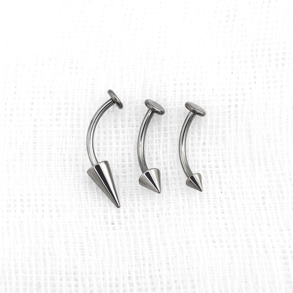 Flat Back Spike Titanium Studs - Flat Back Spike Titanium Studs - 4mm / 6mm by CRUXJEWELRY