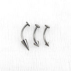 Flat Back Spike Titanium Studs - Flat Back Spike Titanium Studs - 4mm / 6mm by CRUXJEWELRY