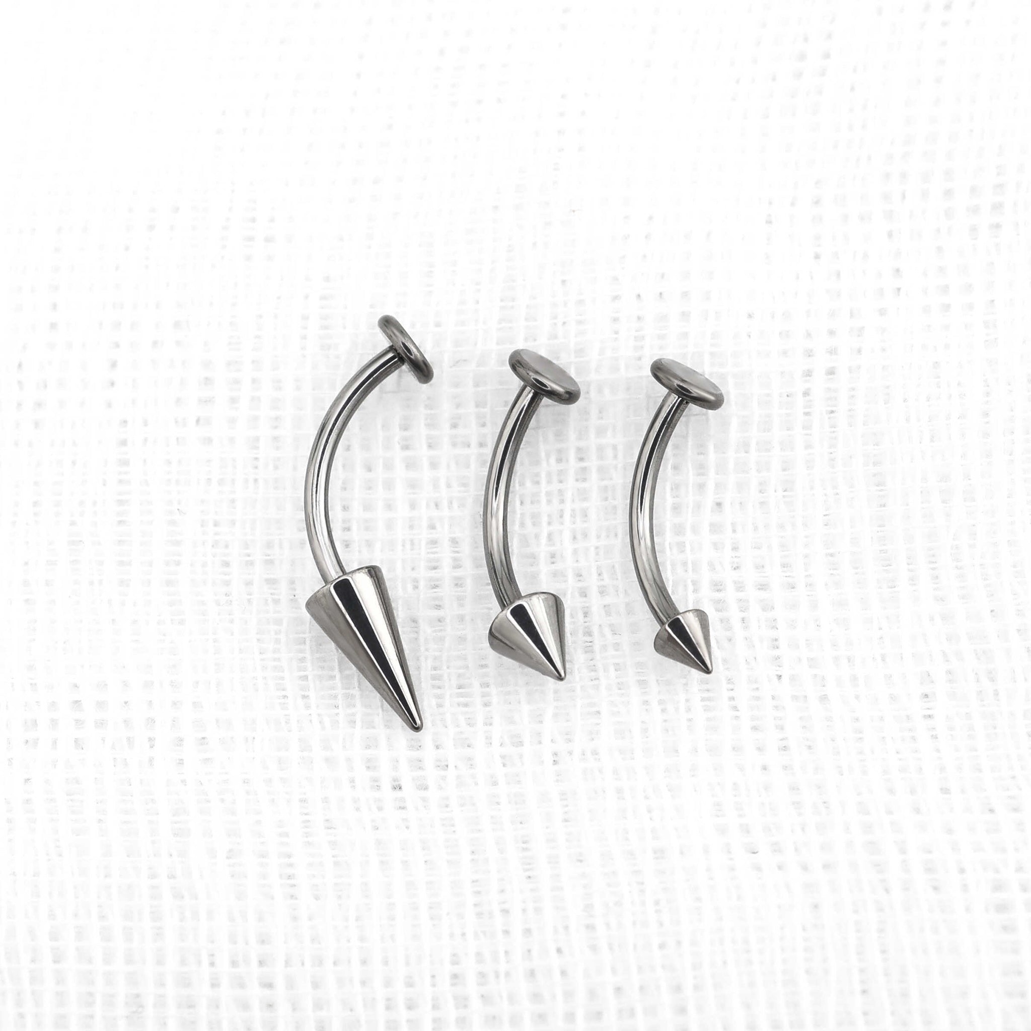 Flat Back Spike Titanium Studs - Flat Back Spike Titanium Studs - 4mm / 6mm by CRUXJEWELRY