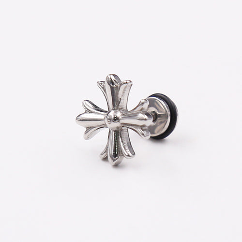 Ohrstecker aus Edelstahl mit Kreuzgewinde 