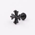 3 Color Cross Externally Threaded Stainless Steel Ear Studs