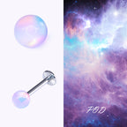 Nebula Opal Titan-Ohrstecker mit Innengewinde 