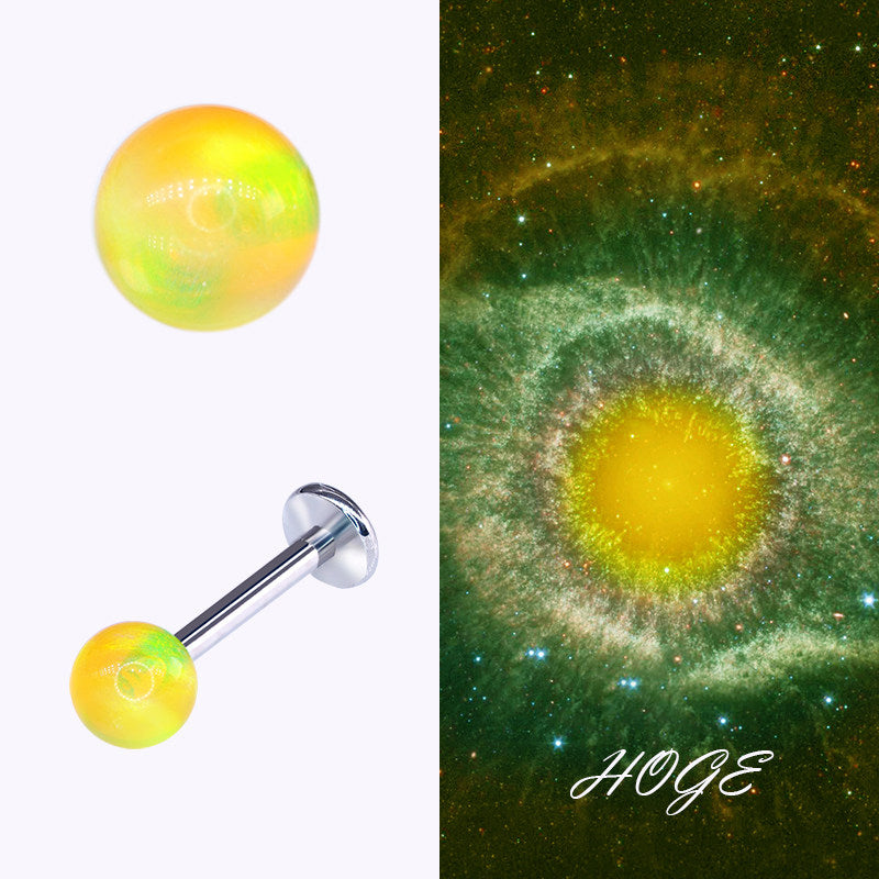 Nebula Opal Titan-Ohrstecker mit Innengewinde 