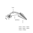 16G ASTM F-136 Titanium Spike Flat Back Labret Stud | Internally Threaded Upper Lip Piercing for Medusa & Monroe