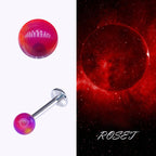 Nebula Opal Titan-Ohrstecker mit Innengewinde 