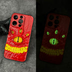 "Crimson Devourer" Glow in the Dark 3D Phone Case | Big Mouth Monster Cyclops Eye & Teeth Art