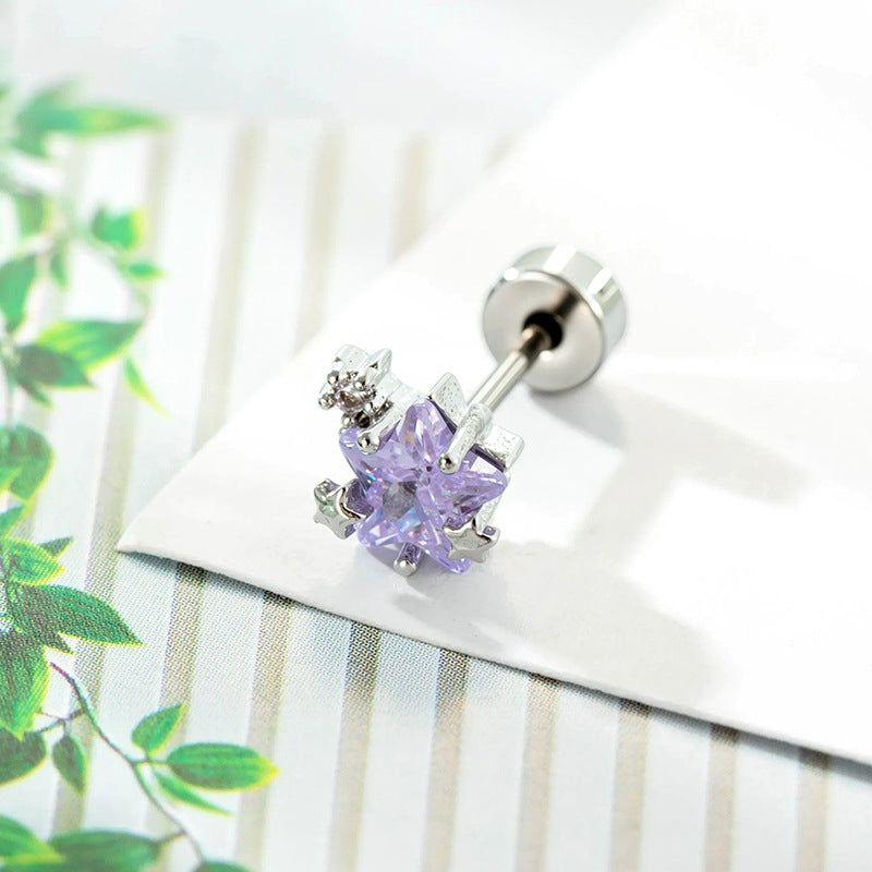 Black & White Multi-CZ Ear Studs