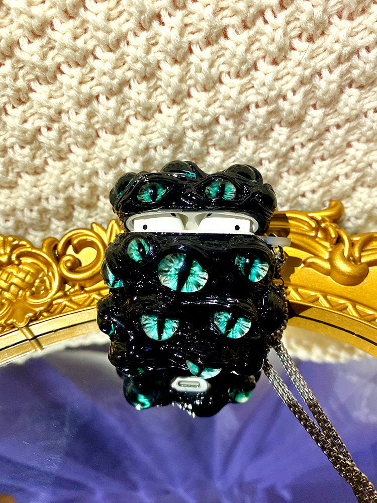 "Pocket Monster" 3D Multi-Eye AirPods Case | Handmade Horror Gore & Glow Texture Cover