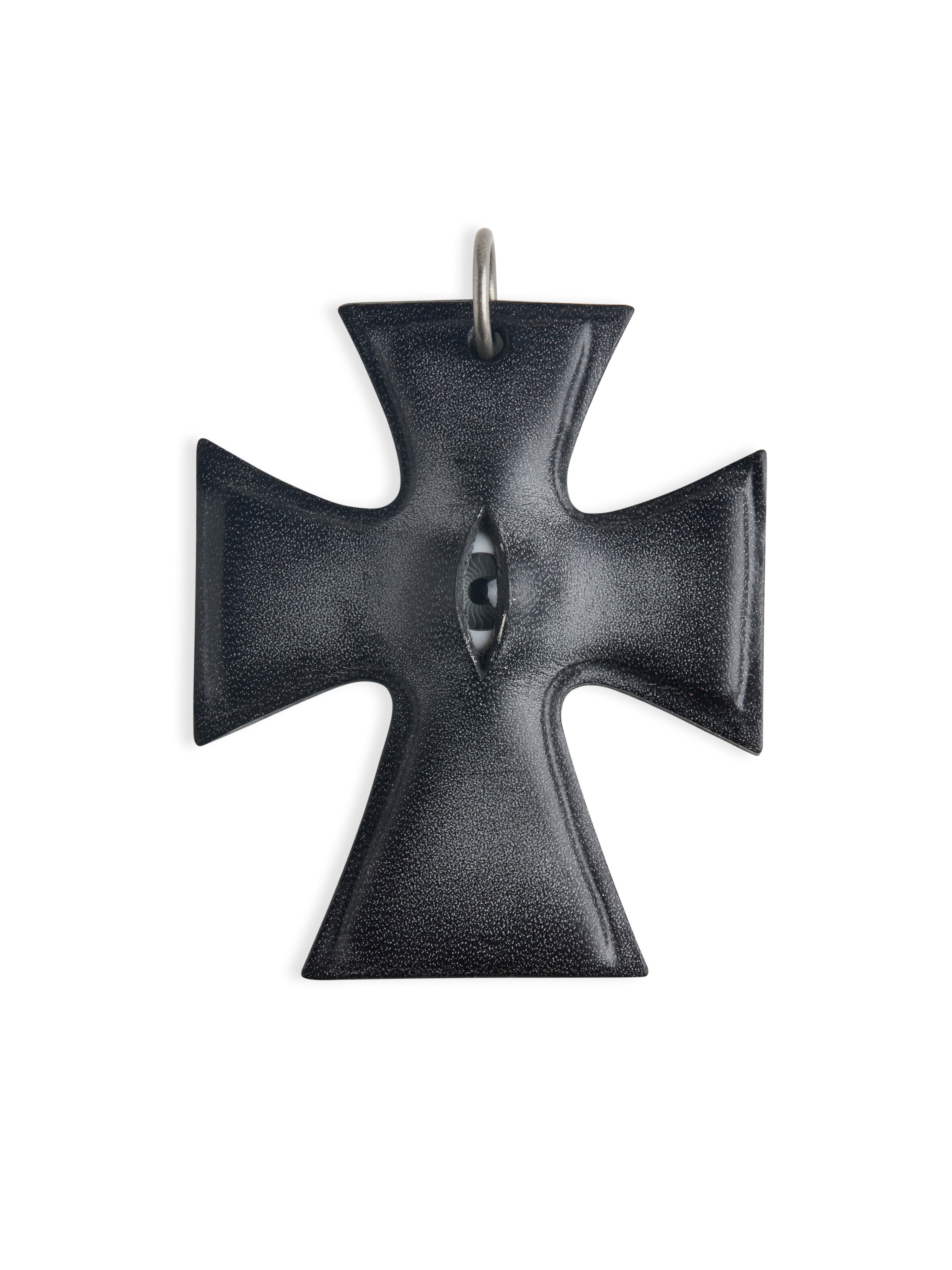 The "Crux" Pendant - Hyper-realistic Eye Cross Necklace | Gothic Occult Jewelry