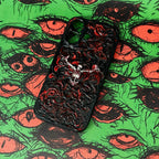 "Gothic Relics" 3D Embossed Phone Case | Bloody Cross, Fallen Angel & Spine Ribcage Art